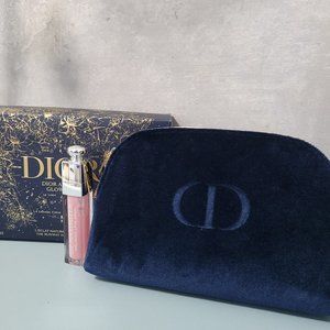 NEW DIOR Addict glow set make up pouch and LIP MAXIMIZER